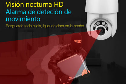 Cámara de Seguridad Domo PTZ 360° WiFi 1080p para Exterior - TuAliado Homeplus
