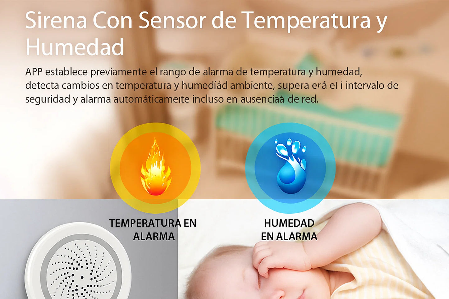 Sirena Inteligente Tuya 120dB (WiFi/Zigbee): Tu Alarma de Sonido y Luz para el Hogar - TuAliado Homeplus