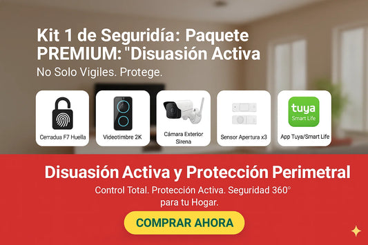 Kit 1 de Seguridad: Paquete PREMIUM: "Disuasión Activa" - TuAliado Homeplus