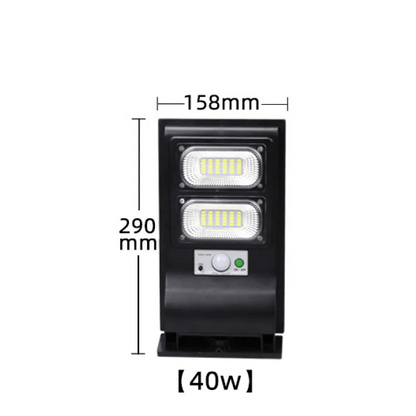 Lámpara Solar de Pared para Exterior de Alta Potencia (20W/40W/60W) con Sensor - TuAliado Homeplus