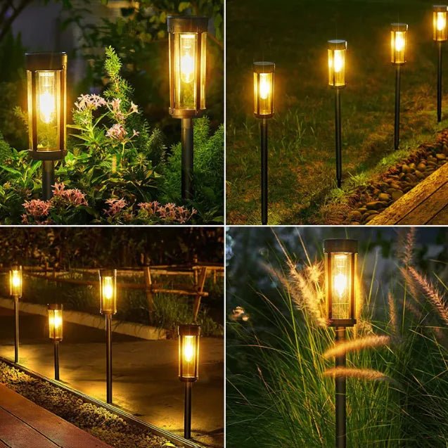 Lámpara Solar para Jardín Estilo Tungsteno: - TuAliado Homeplus