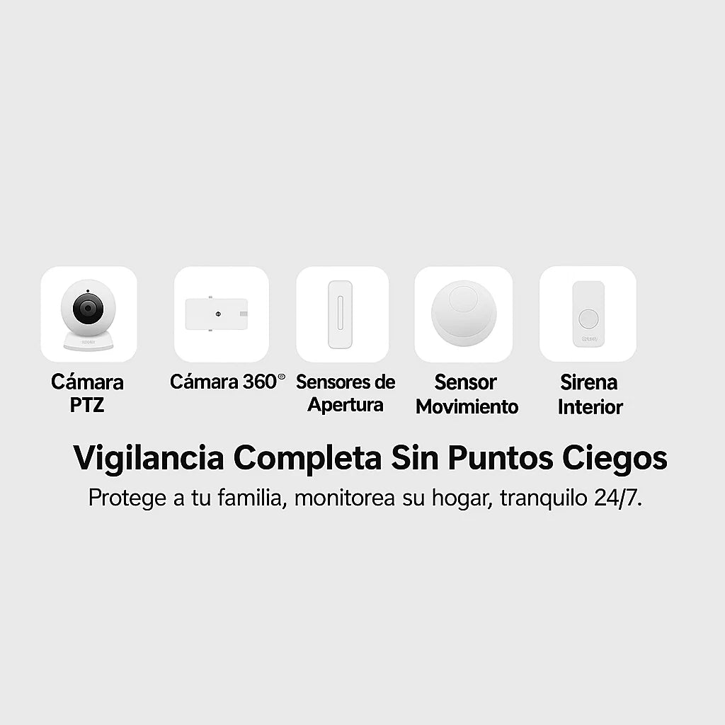Kit 2 Seguridad BÁSICO: "Monitor y Alerta Interior" TuAliado Homeplus