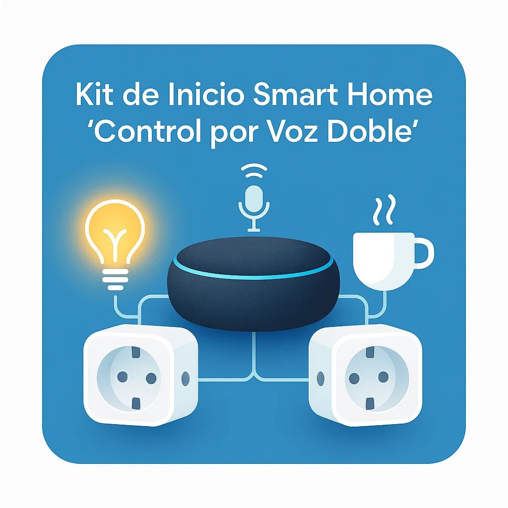 Kit de Inicio Smart Home: "Control por Voz Doble" (Altavoz Inteligente + 2 Enchufes Smart) TuAliado Homeplus