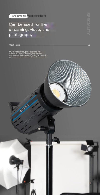 Lámpara de Luz Continua Profesional 300W (COB Bicolor) para Fotografía y Video TuAliado Homeplus