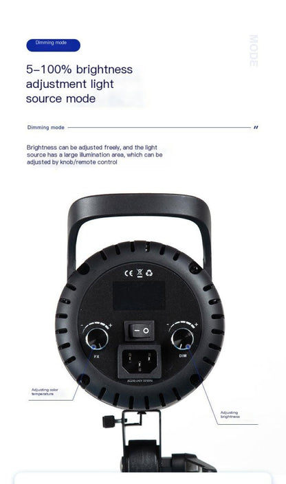 Lámpara de Luz Continua Profesional 300W (COB Bicolor) para Fotografía y Video TuAliado Homeplus