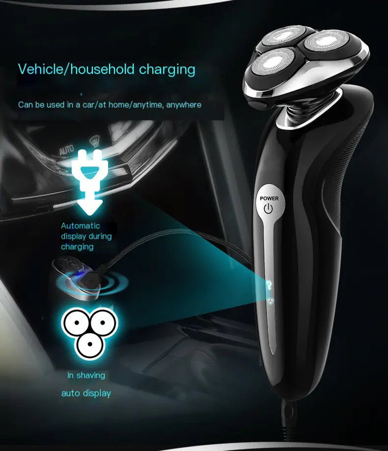 FlexShave 4D de Triple Cuchilla: ¡Precisión, Limpieza Automática y Pura Potencia!