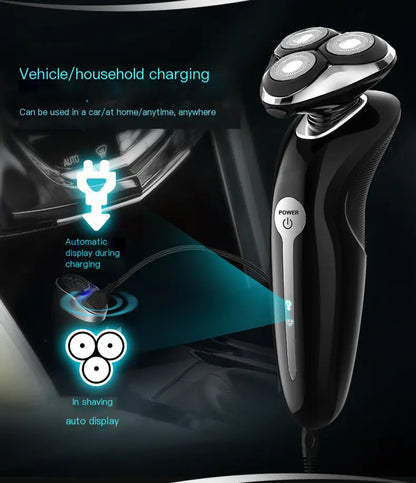 FlexShave 4D de Triple Cuchilla: ¡Precisión, Limpieza Automática y Pura Potencia!