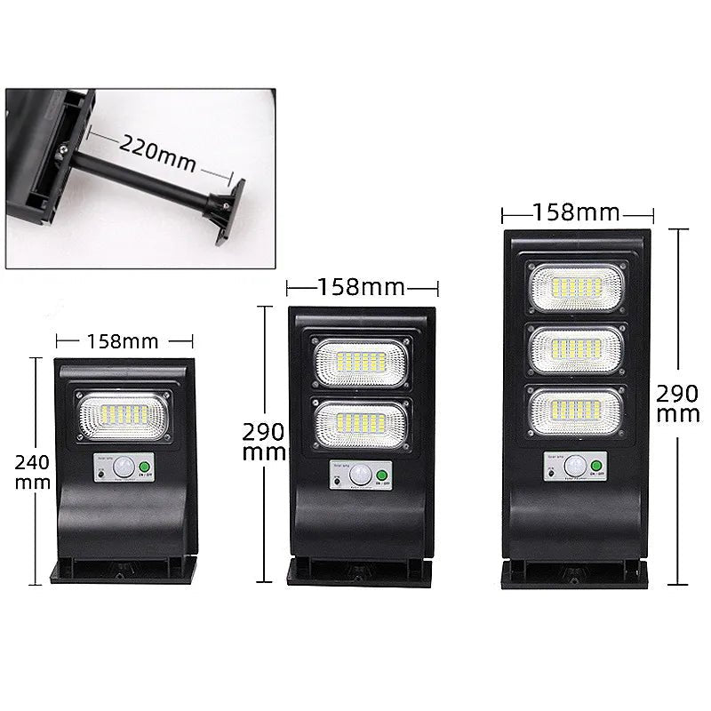 Lámpara Solar de Pared para Exterior de Alta Potencia (20W/40W/60W) con Sensor - TuAliado Homeplus