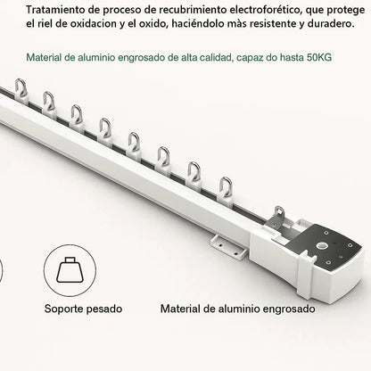 Riel de Cortina Eléctrico Inteligente (Control por App y Voz) TuAliado Homeplus