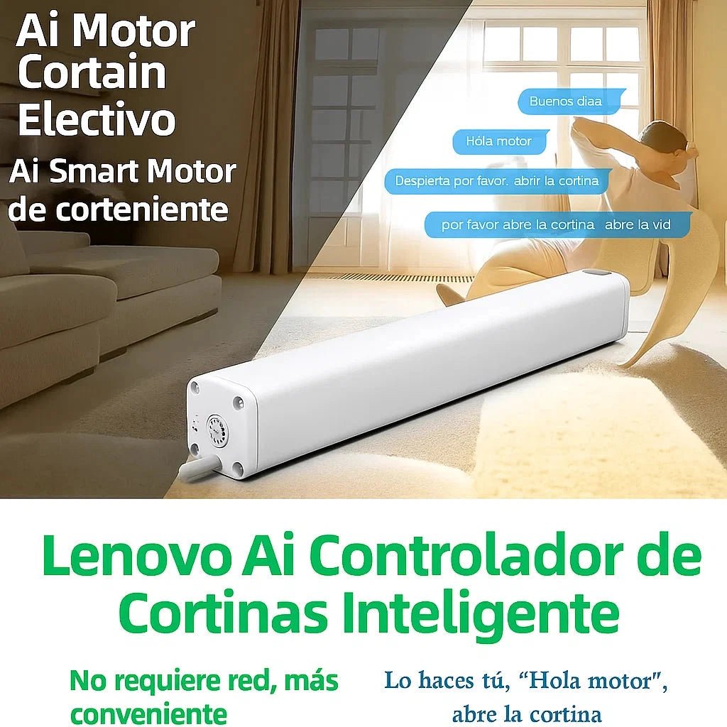 Riel de Cortina Eléctrico Inteligente (Control por App y Voz) TuAliado Homeplus
