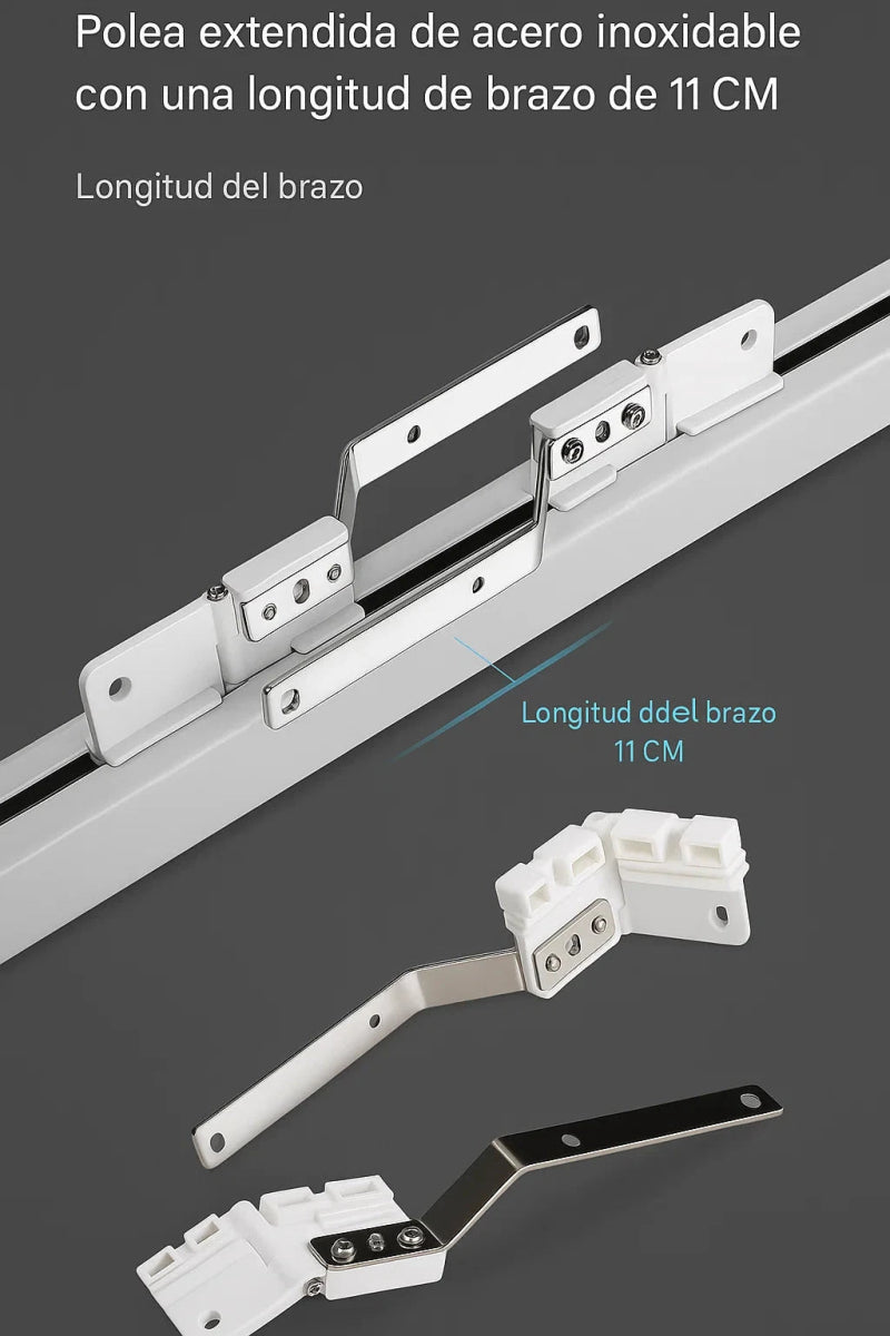 Riel de Cortina Eléctrico Inteligente (Control por App y Voz) TuAliado Homeplus