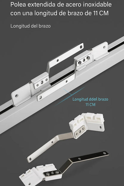 Riel de Cortina Eléctrico Inteligente (Control por App y Voz) TuAliado Homeplus