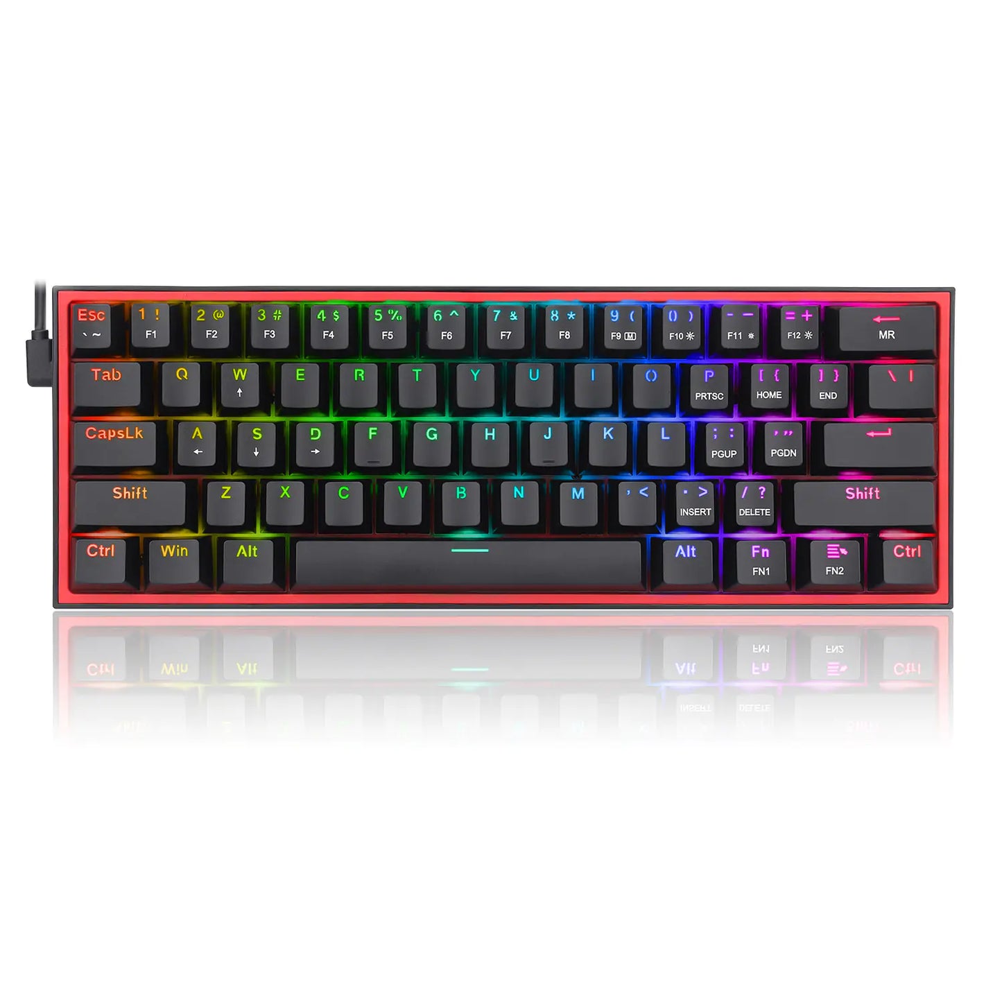 Teclado mecánico Redragon K617 de 61 teclas con intercambio en caliente