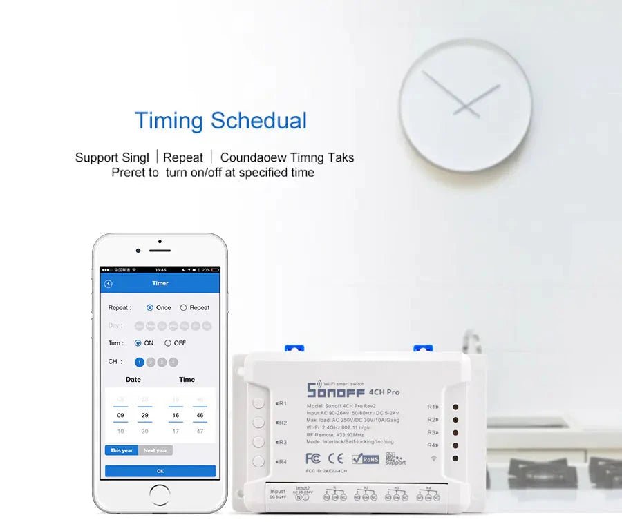 SONOFF 4CH PRO R2 Smart Switch with Remote Control TuAliado Homeplus