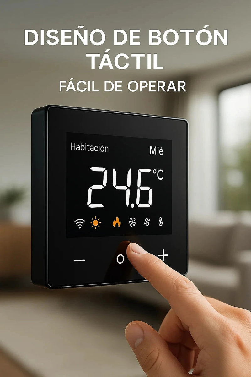 Termostato Inteligente WiFi (Tuya): Control de Clima y Ahorro Energético TuAliado Homeplus