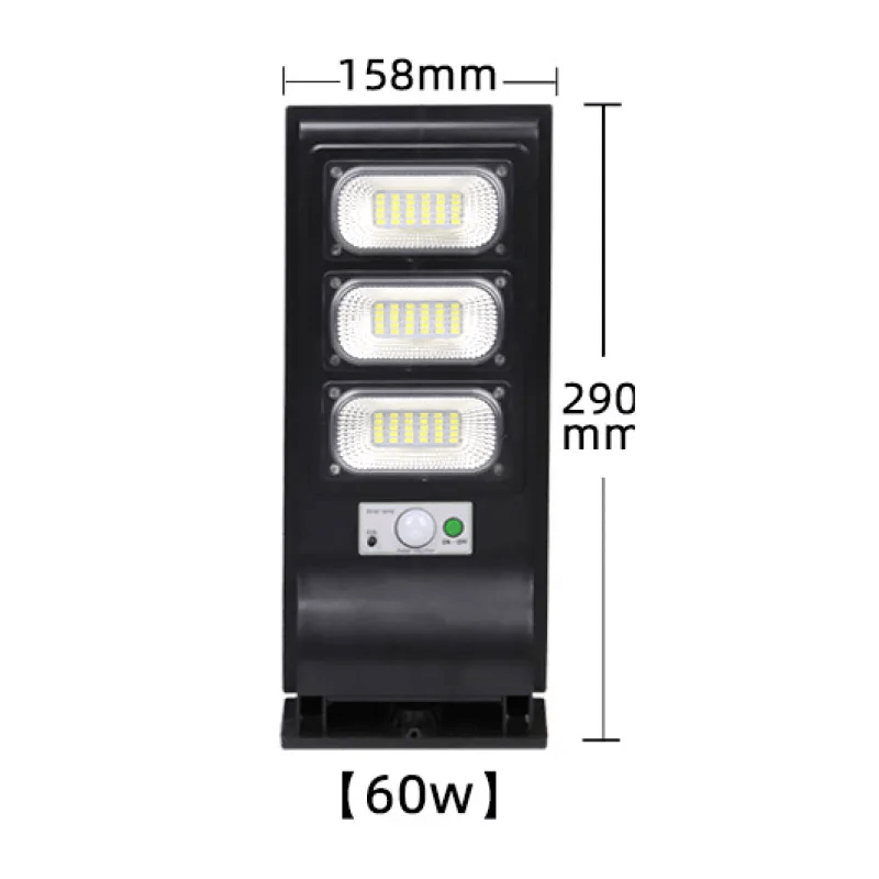 Lámpara Solar de Pared para Exterior de Alta Potencia (20W/40W/60W) con Sensor - TuAliado Homeplus