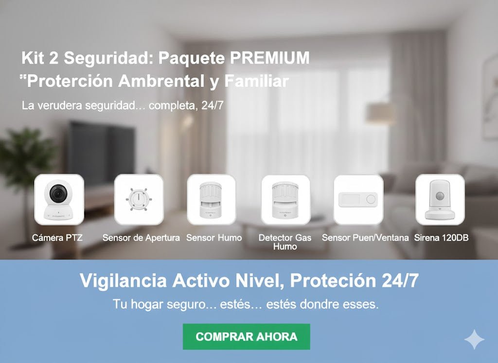 Kit 2 Seguridad: Paquete PREMIUM "Protección Ambiental y Familiar" - TuAliado Homeplus