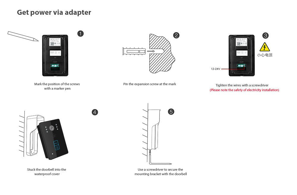 Smart WiFi Video Doorbell with Remote Monitoring TuAliado Homeplus
