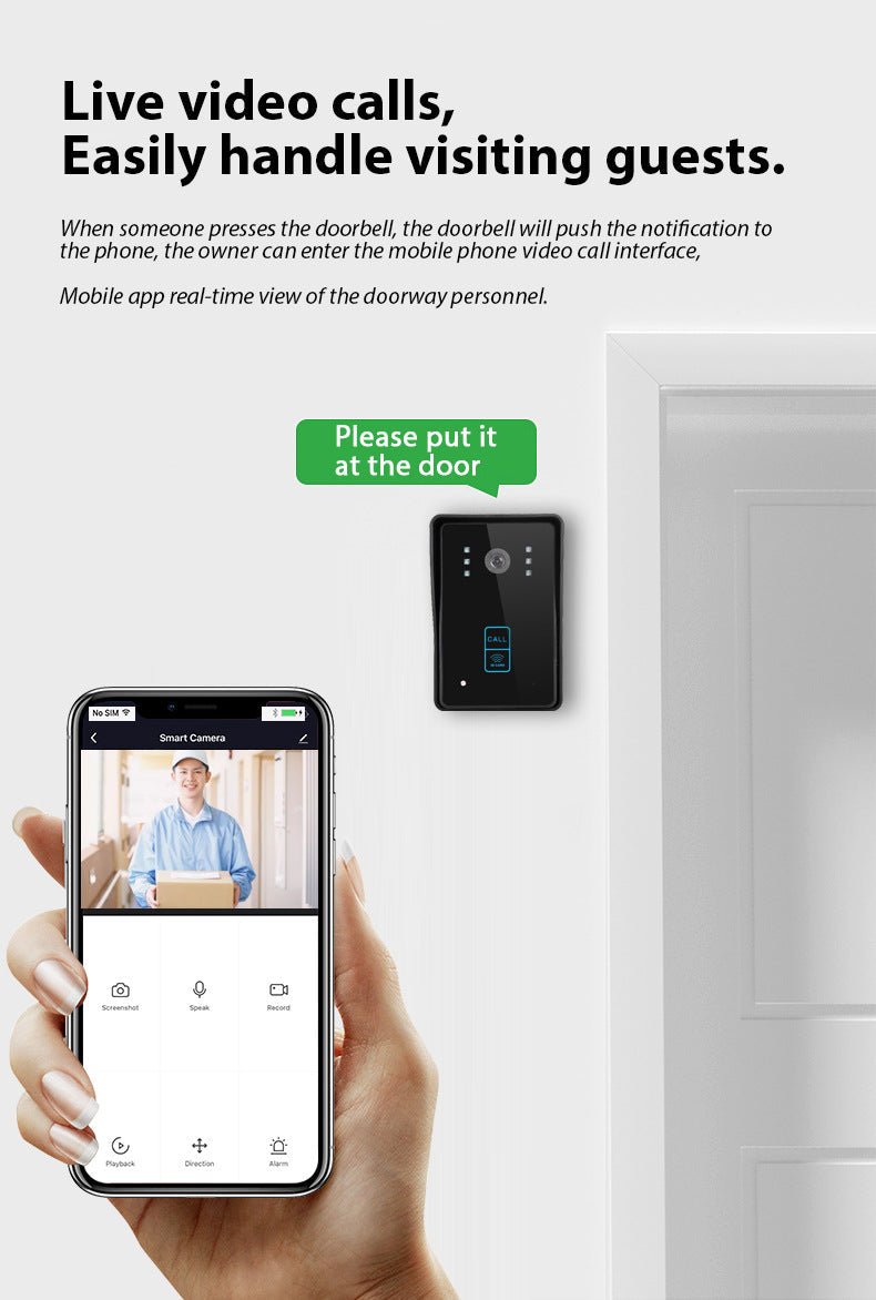 Smart WiFi Video Doorbell with Remote Monitoring TuAliado Homeplus